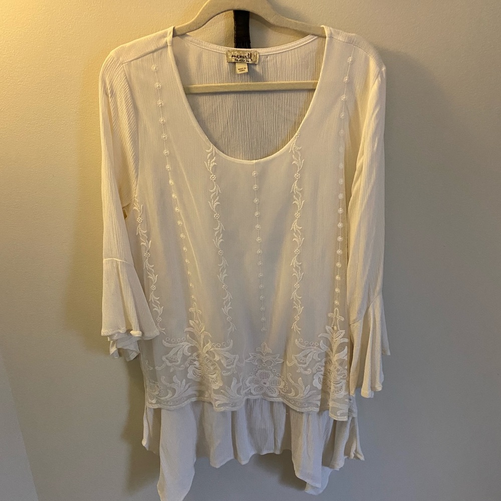 Ivory lace tunic